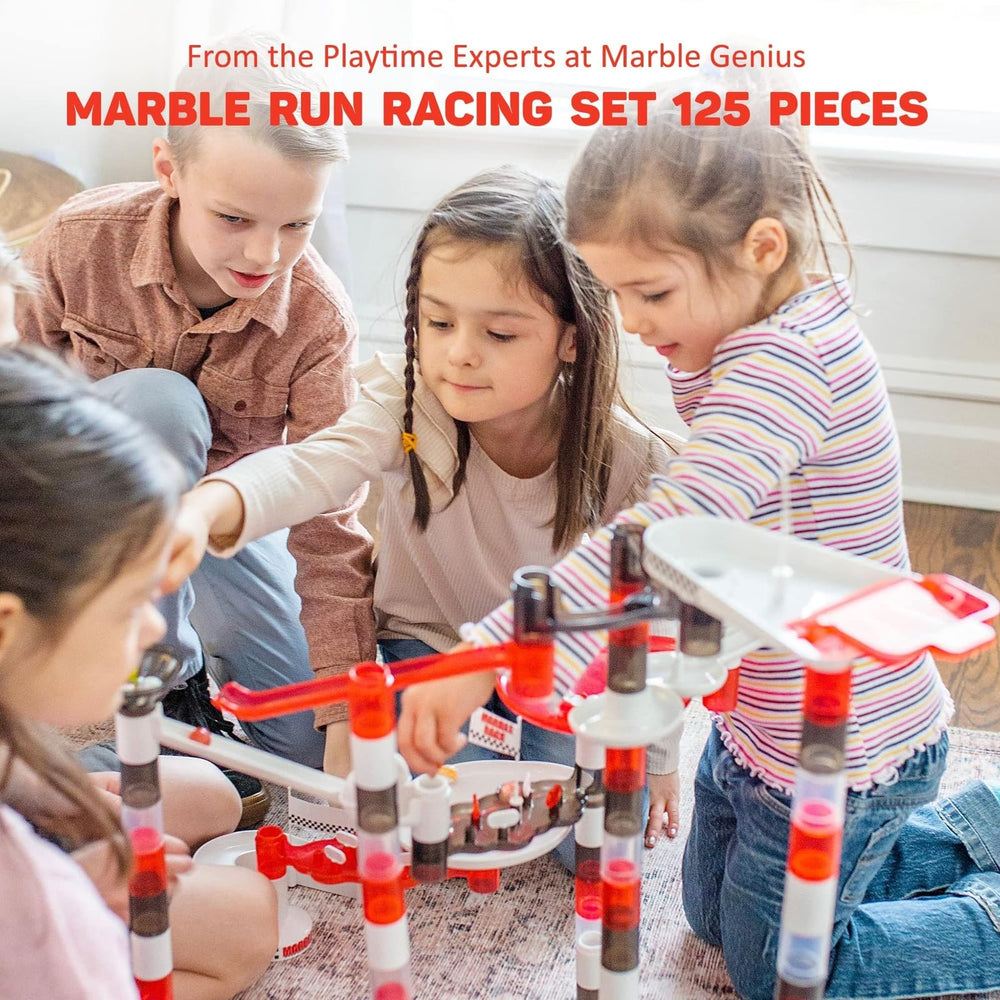 Marble Genius loop-the-loop action piece adds thrilling, twisty challenges.