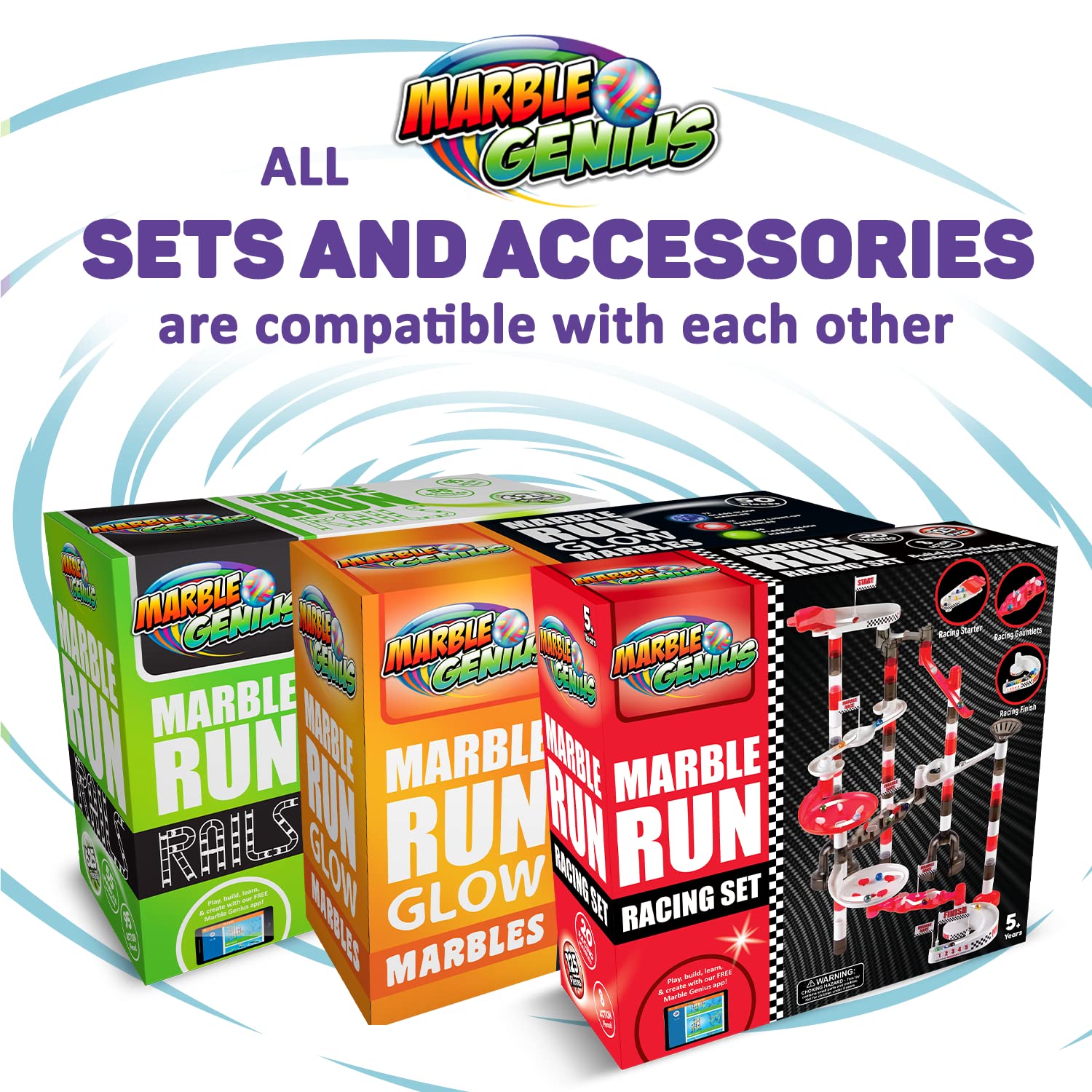 Marble Genius accessory set expands and mixes with existing mazes