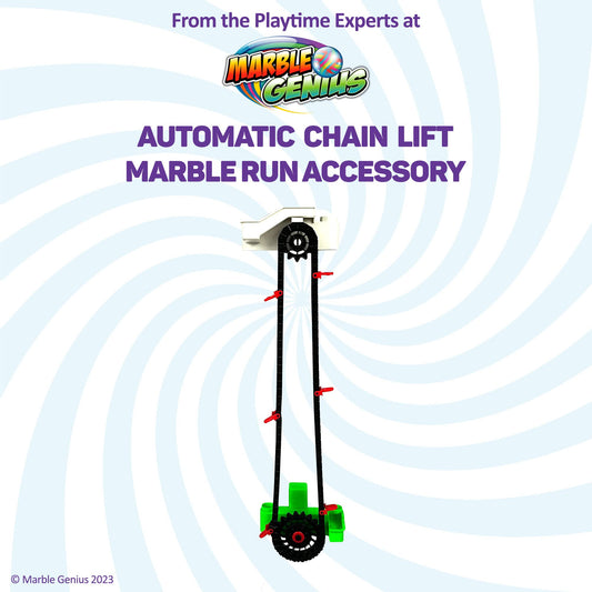 Marble Genius Marble Run Setup shows easy assembly and customization