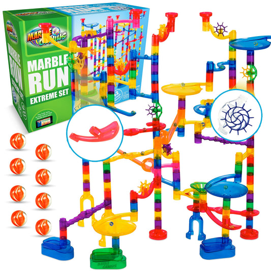 Marble Genius Marble Run Extreme Set with vibrant tracks for immersive STEM play