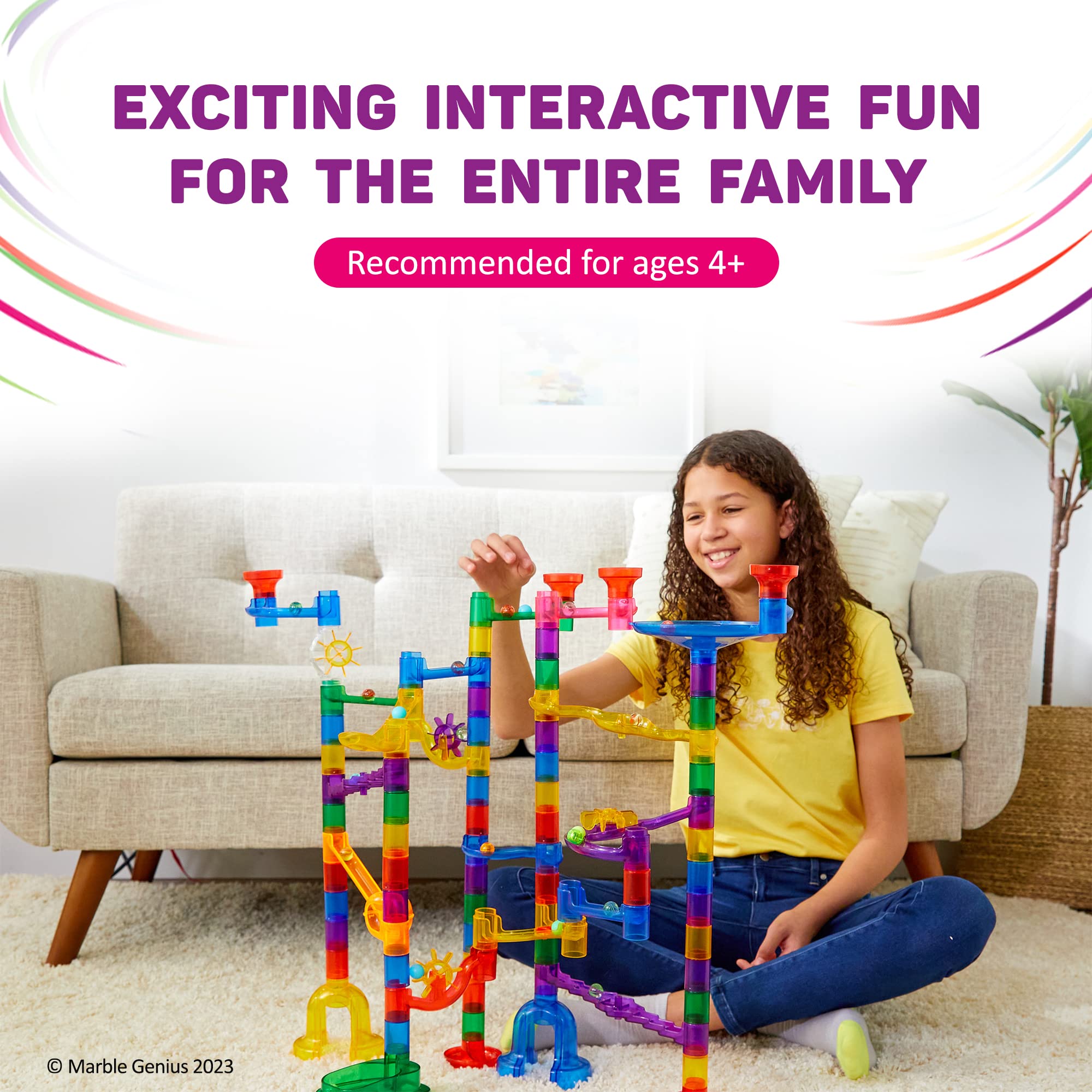 Space-themed Marble Genius toys spark imaginative STEM play sessions.