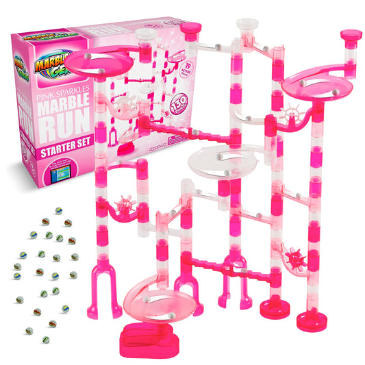 Marble Genius starter set with 130 pieces enables versatile building fun.