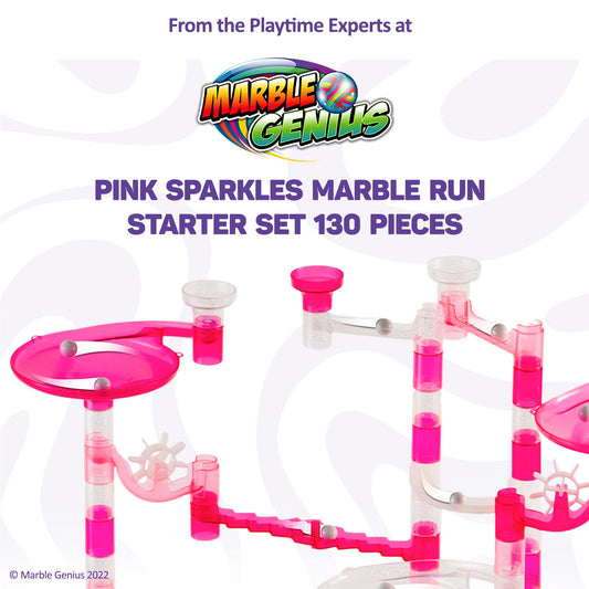 Marble Genius translucent pieces reveal marble motion as you build.