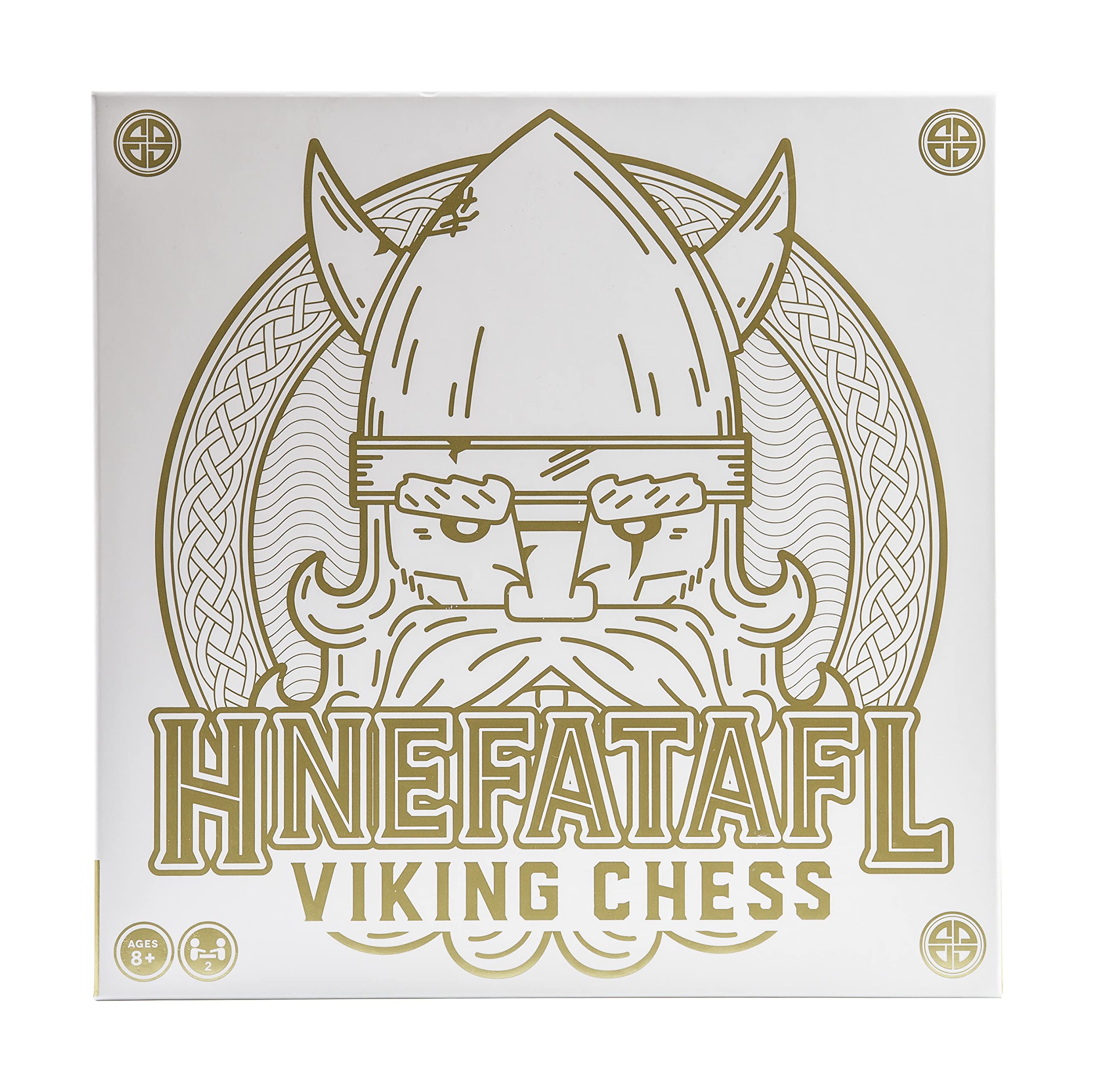 Marbles Hnefatafl board showcases a wooden surface ideal for strategic play.