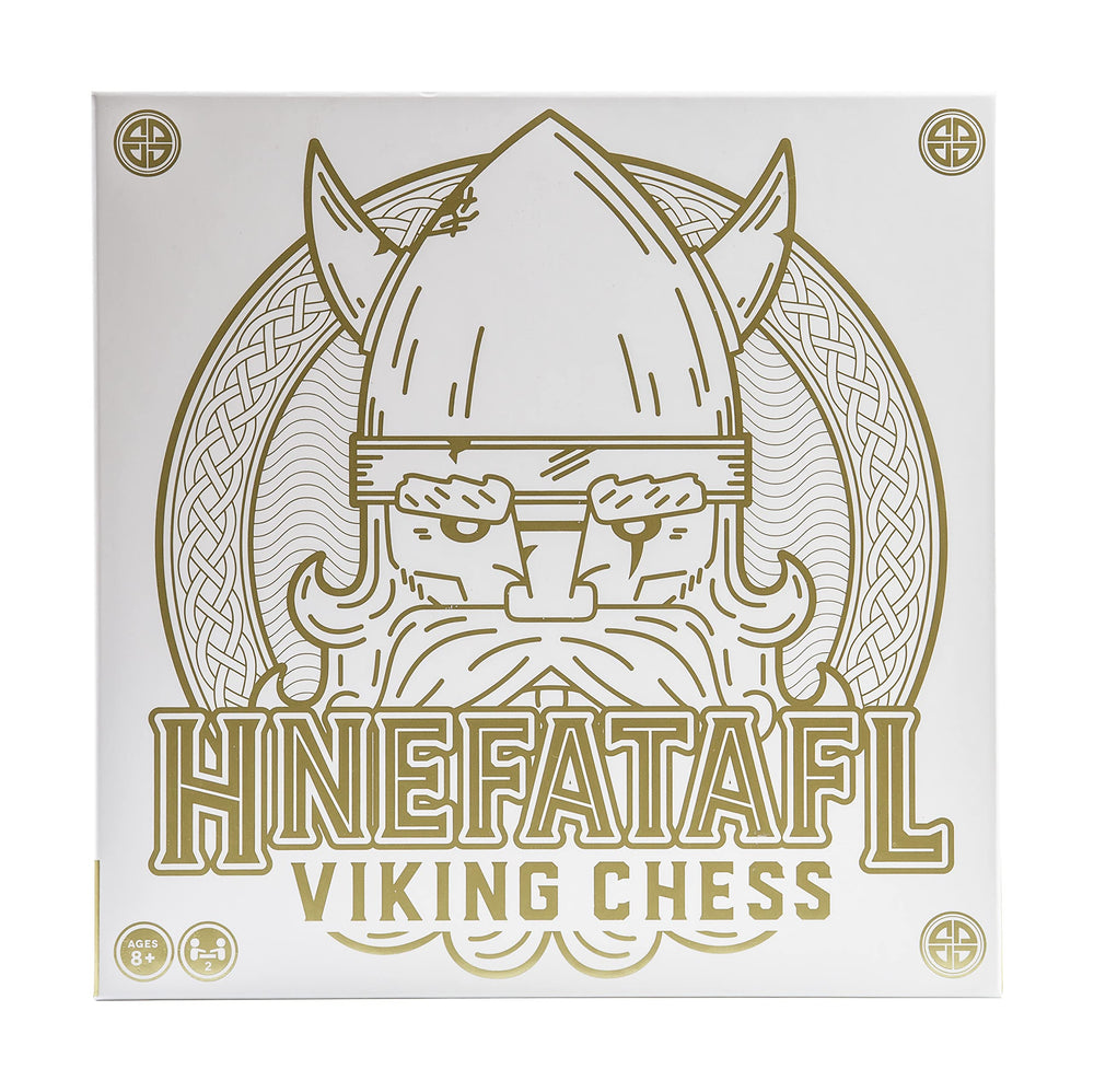 Marbles Hnefatafl board showcases a wooden surface ideal for strategic play.