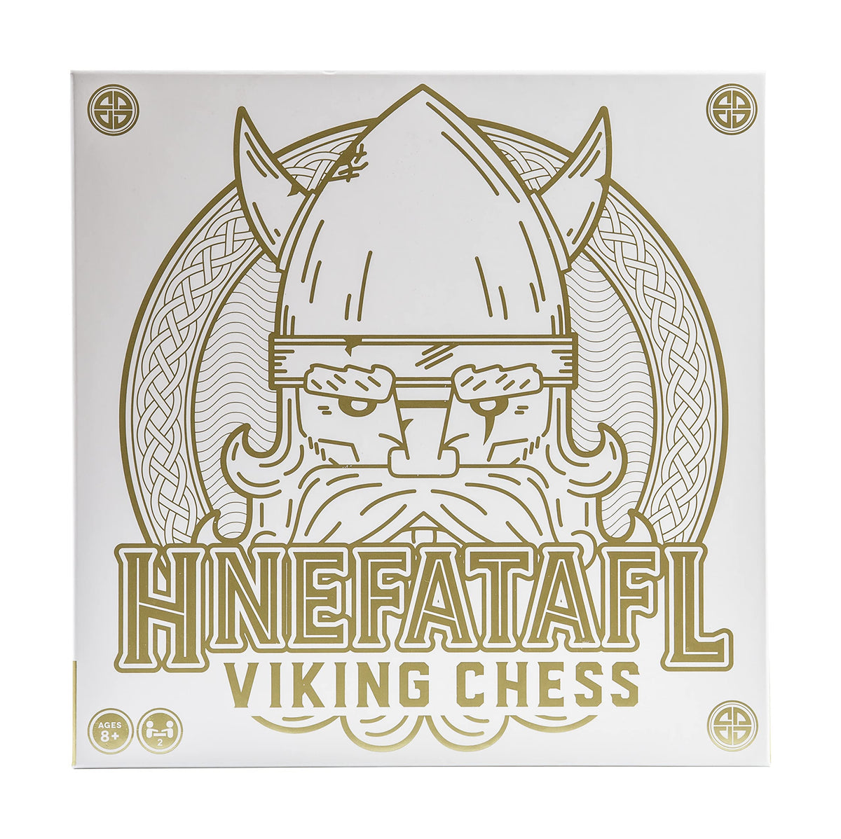 Marbles Hnefatafl board showcases a wooden surface ideal for strategic play.