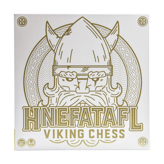 Marbles Hnefatafl board showcases a wooden surface ideal for strategic play.