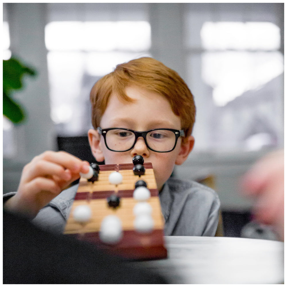Wooden pieces in Rock Me Archimedes during tense moments