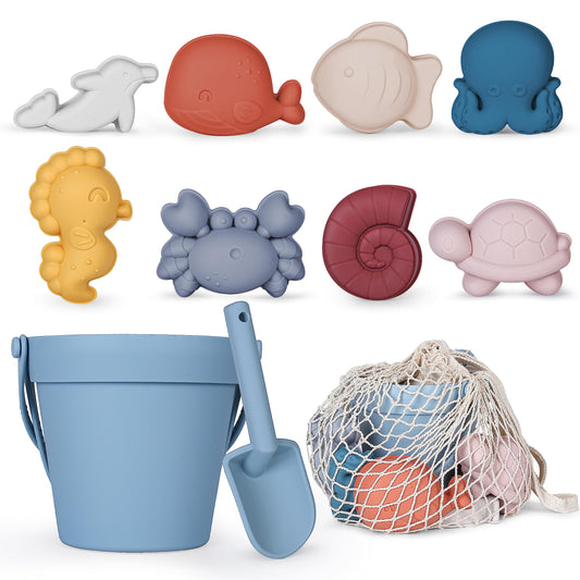 MarcZero silicone beach bucket for easy sand shaping and kid-friendly play