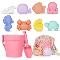 MarcZero silicone beach bucket with soft grip for sand play