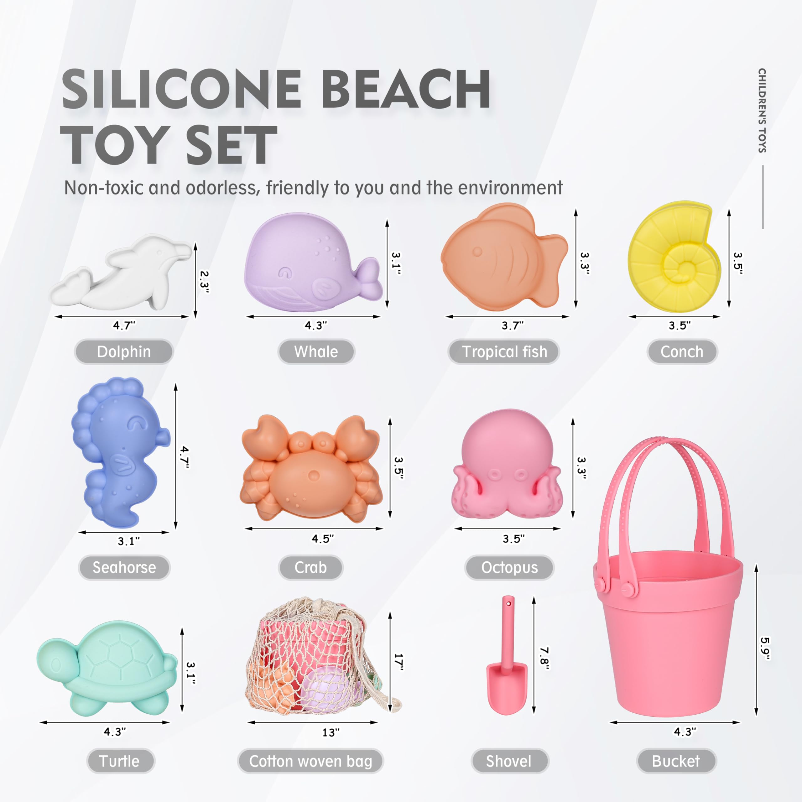 MarcZero silicone beach shovel with smooth edges for toddlers