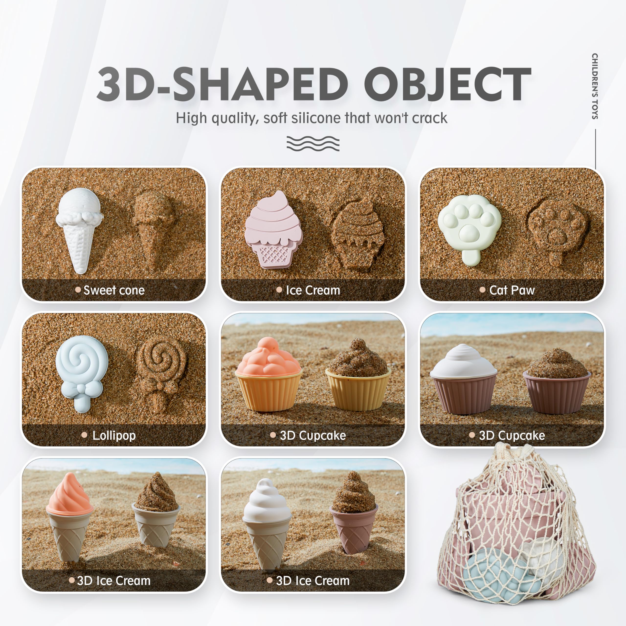 MarcZero sand molds pink for colorful sand shapes
