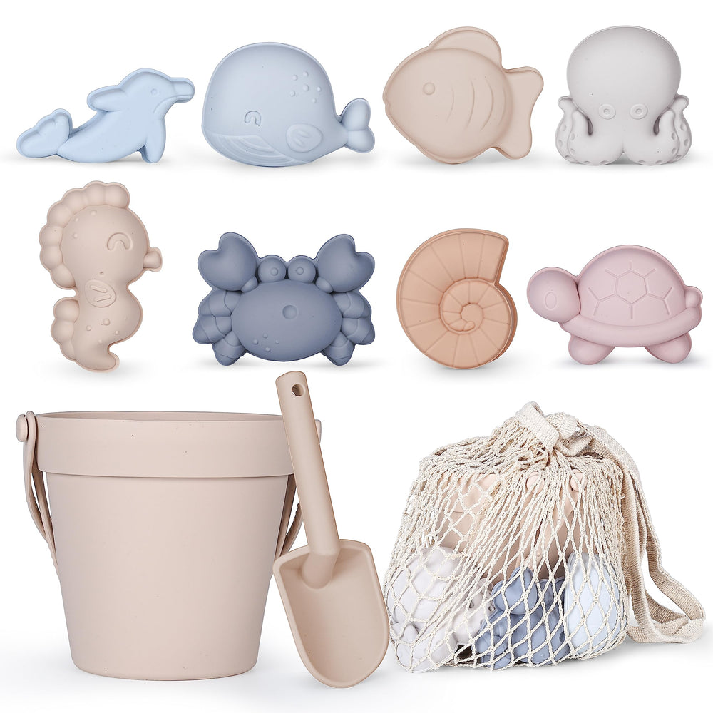 MarcZero silicone bucket for beach play with easy sand shaping