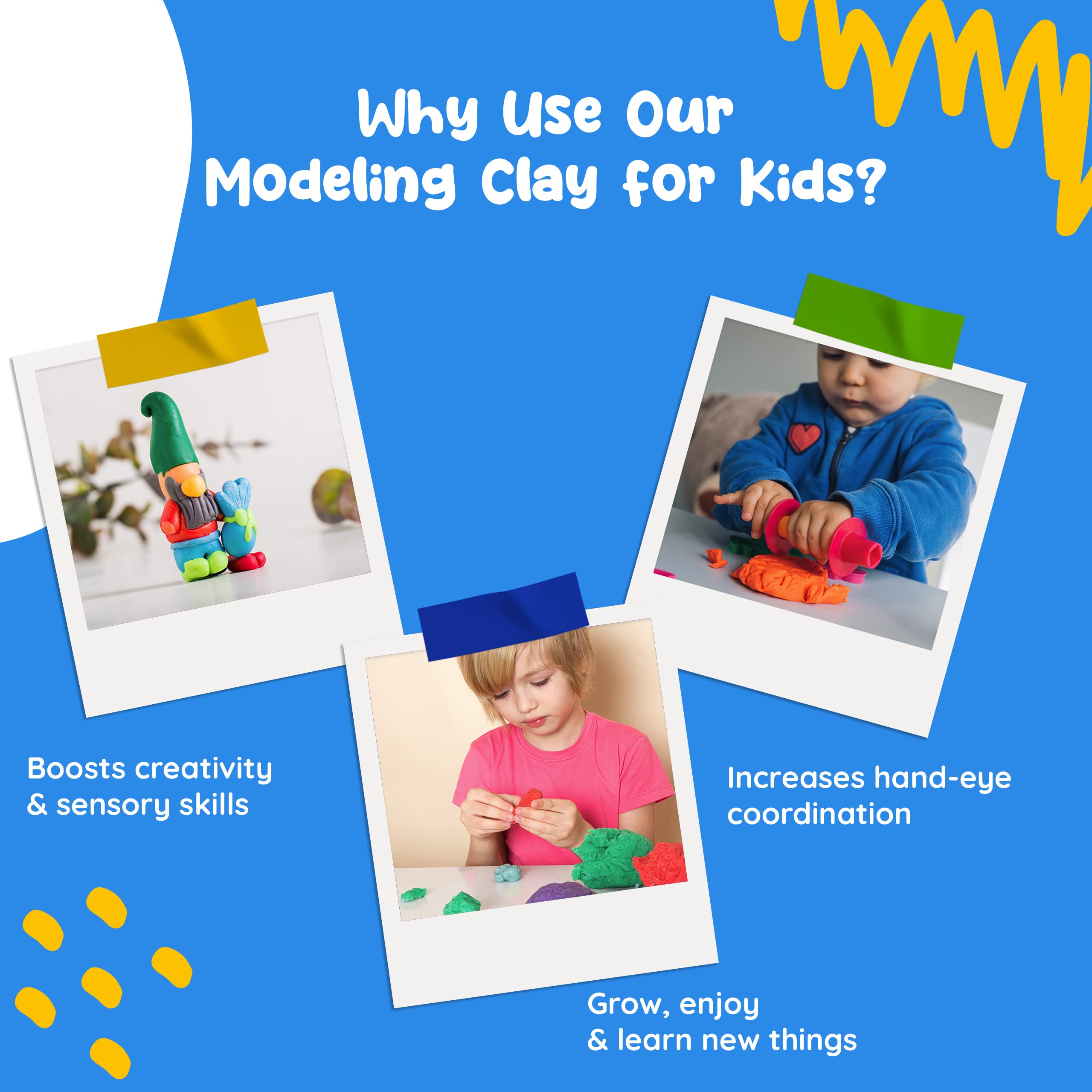 Marie's Kids Modeling Clay ages 3+ accessible for beginners and preschoolers.