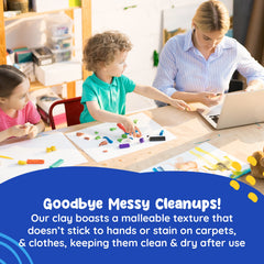 Marie's Kids Modeling Clay is reusable after drying; simply add water and knead for continued play.