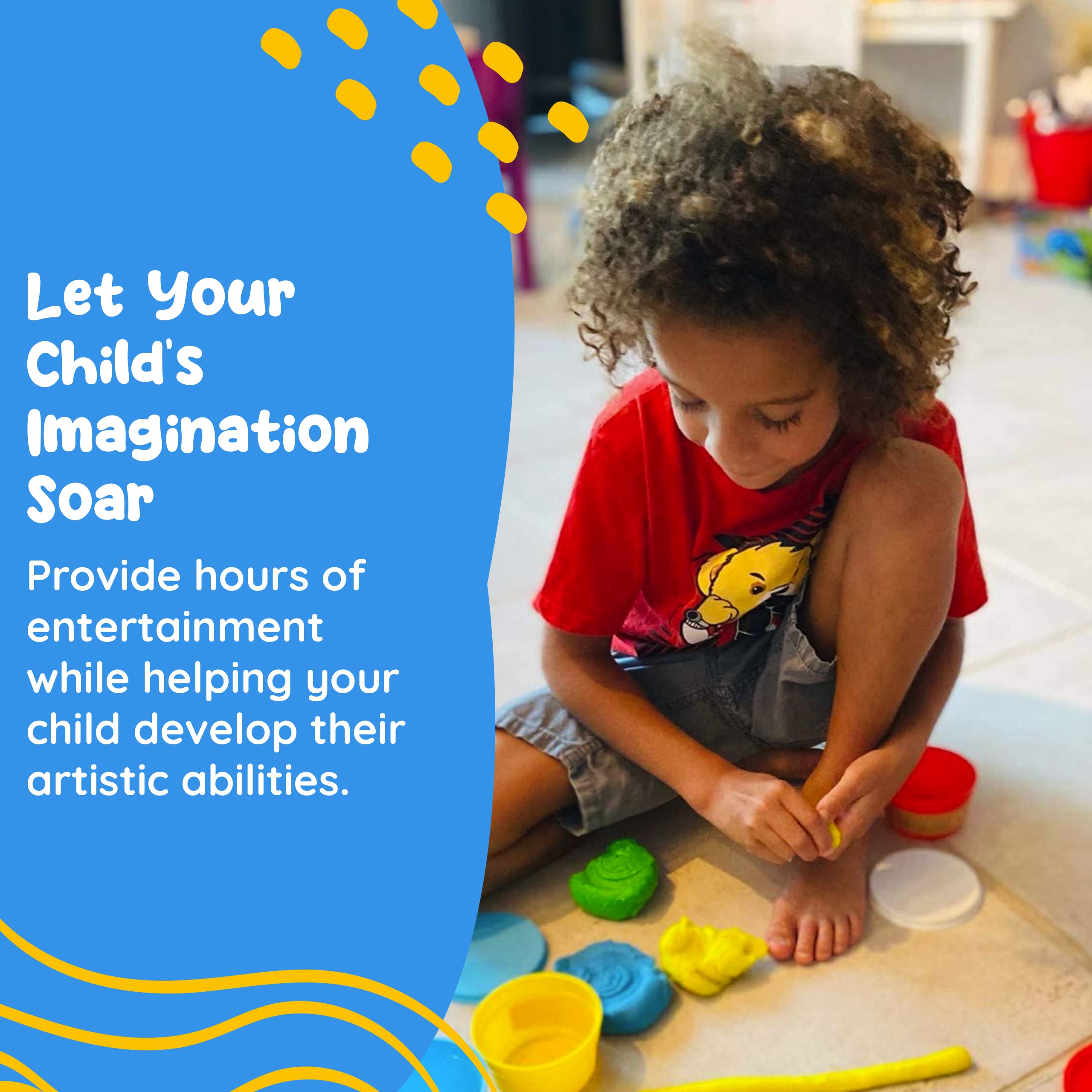 Marie’s Kids Modeling Clay soft pliable texture for easy shaping and happy play.