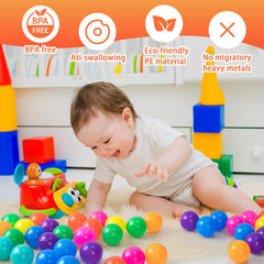 Markdang ball pit balls with portable mesh storage bag for easy cleanup