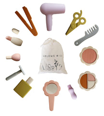 Marlowe & Co silicone hair salon kit for kids, perfect for imaginative pretend play.