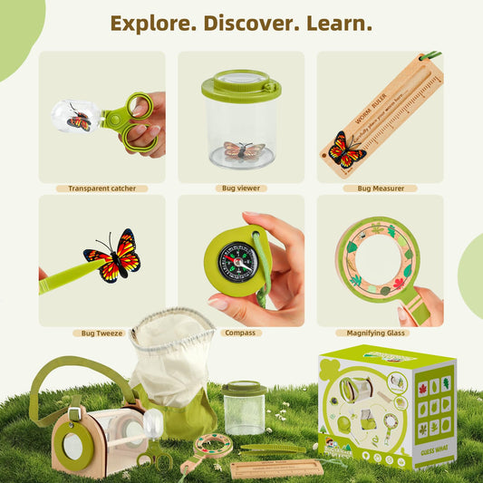 Marlrin Bug Catcher Kit clear bug container enables safe insect viewing
