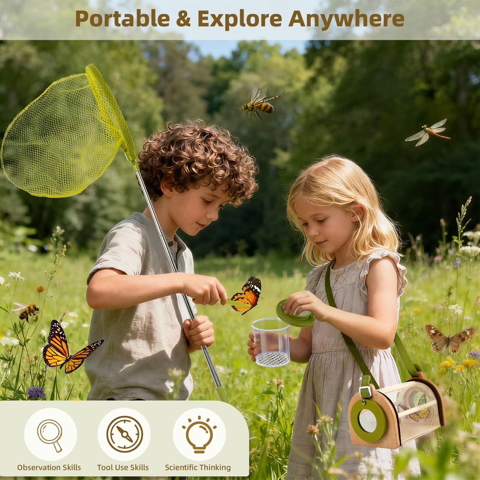 Marlrin Bug Catcher Kit tweezers and clamp for careful handling