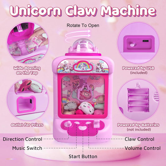 Marlrin Claw Machine unicorn side view highlighting compact, durable play