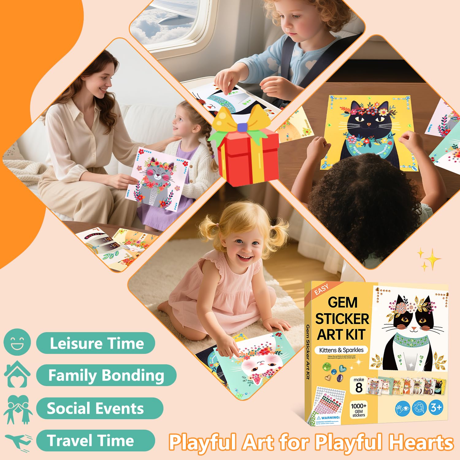 Marlrin Easy Peel Stick Crafts for kids ages 4-8—simple, colorful fun.