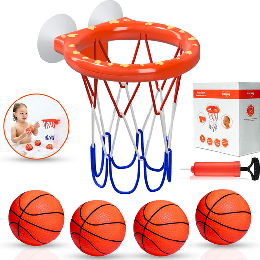 MARPPY bath hoop with strong suction cups for easy tub setup and endless play.