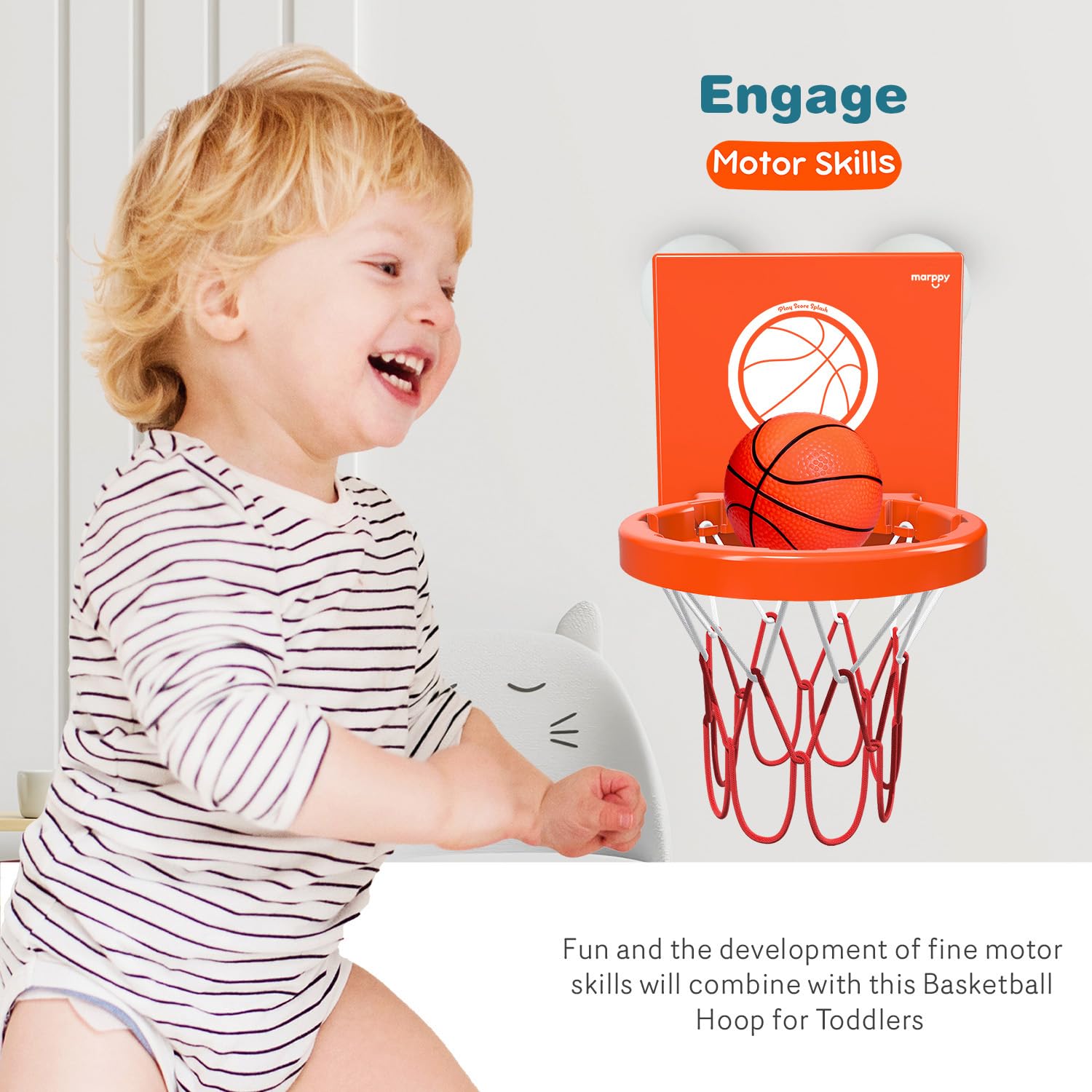 MARPPY bath toy works outside the tub for versatile play spaces.