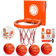MARPPY bathtub basketball hoop securely attaches to tub for mess-free bath play.