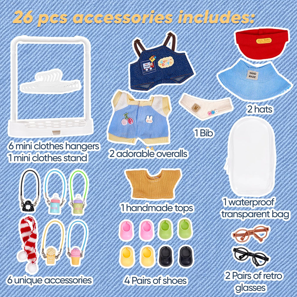 MARRASSA Labubu 17cm doll shoes collection, colorful footwear for pretend play.