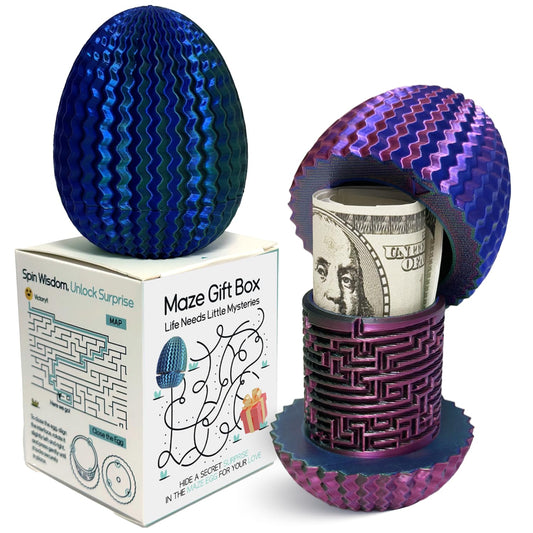Marsaball Mystery Egg Maze Box with egg-maze design for a playful cash gift