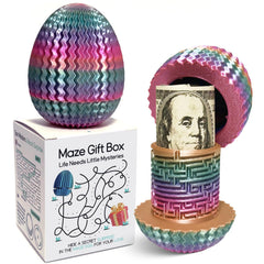 Marsaball Mystery Egg Maze Box shows intricate cash-hiding maze for a fun gift reveal