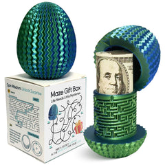 Marsaball Mystery Egg Maze Box with hidden cash compartment for gifts.