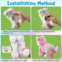 Marsjoy Colorful Robot Cat plush baby play setup for gentle interaction