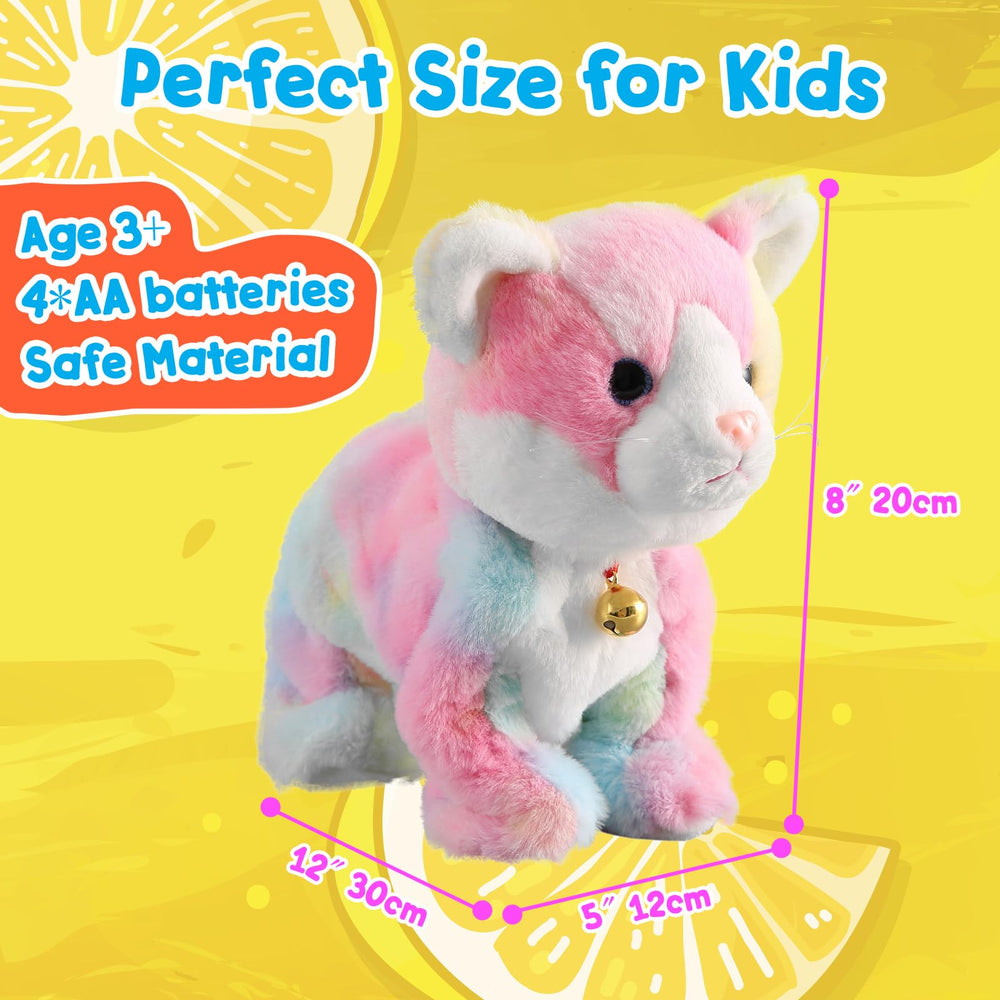Marsjoy Colorful Robot Cat plush fabric close-up highlighting soft texture