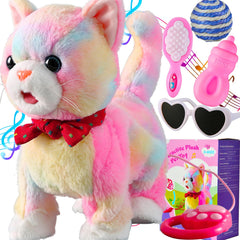 Marsjoy Rainbow Walking Cat Toy front view for lively interactive play.