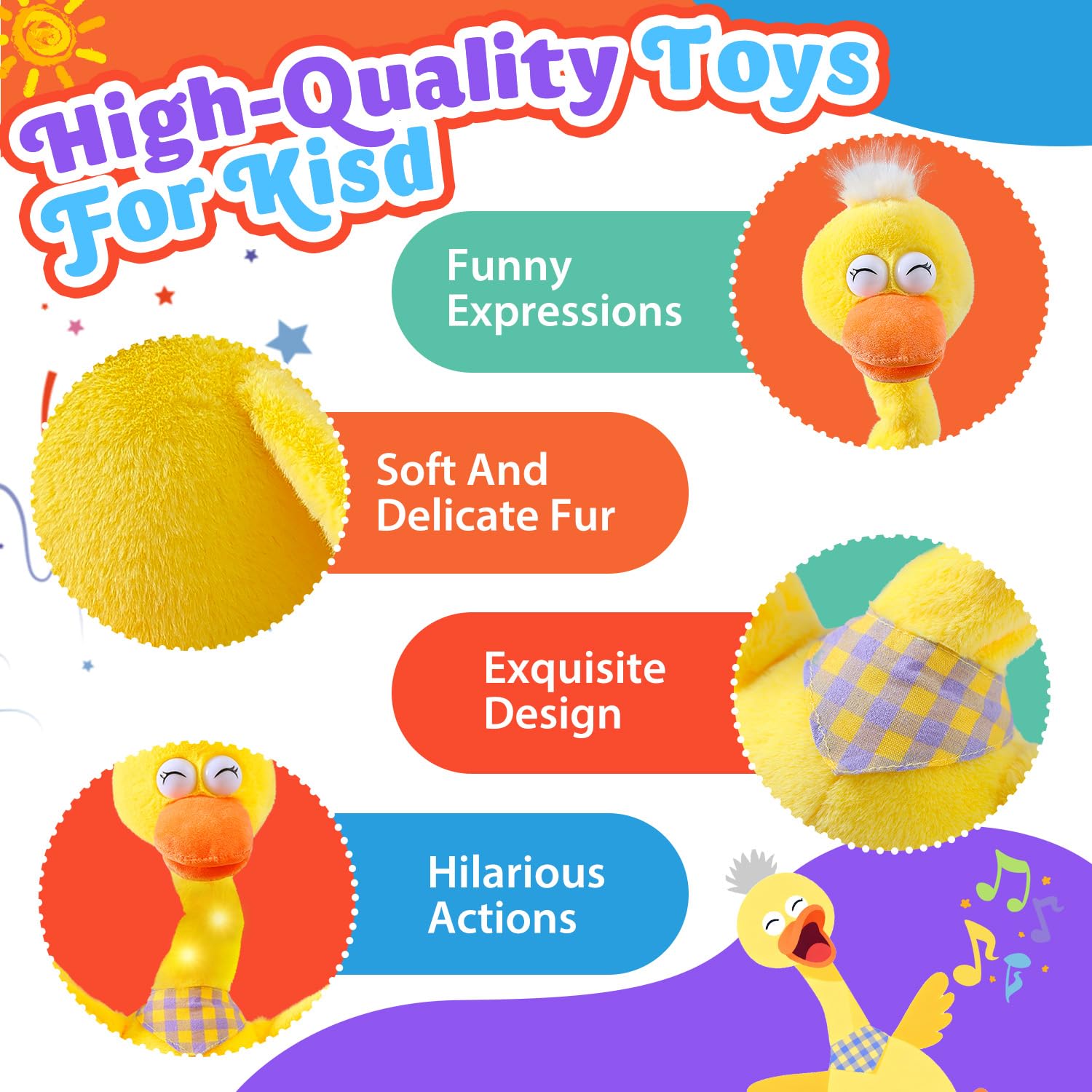 Marsjoy Talking Duck makes a gift-ready companion for curious little learners.