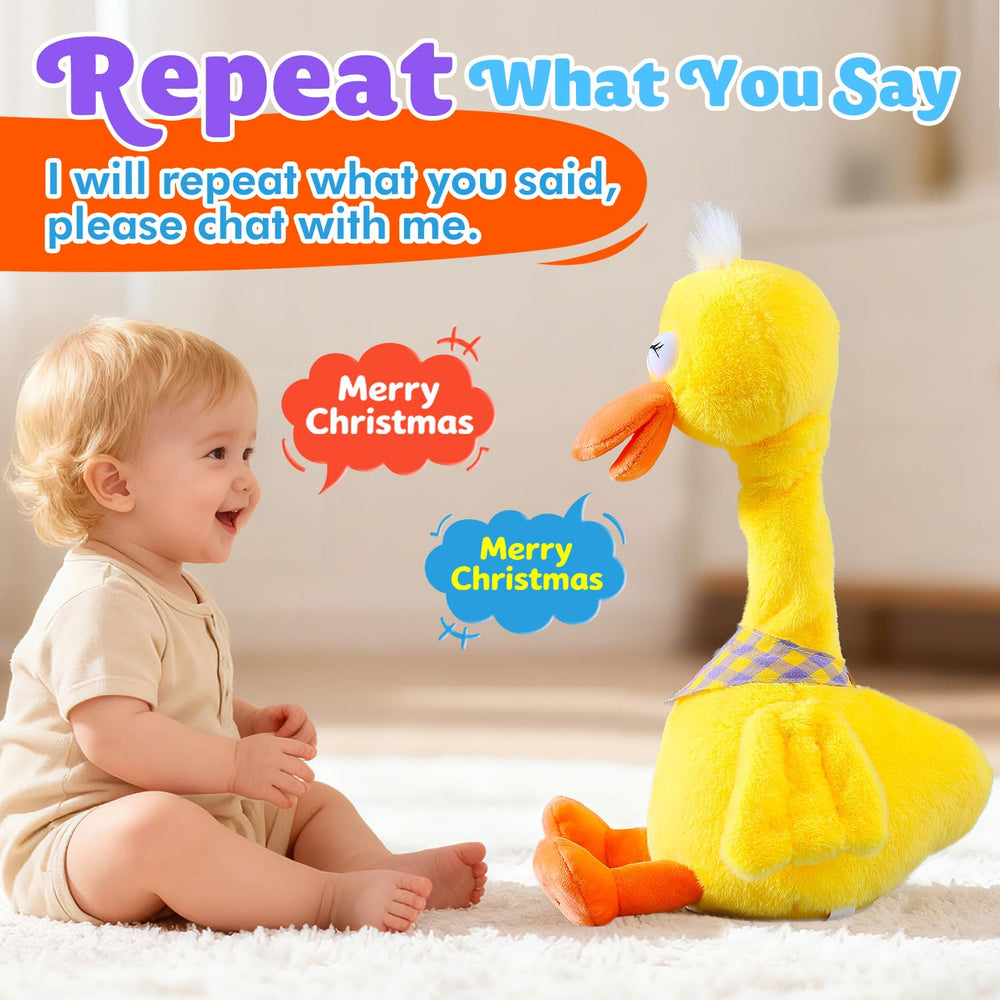 Marsjoy Talking Duck LED lights illuminate the room with kid-friendly color.