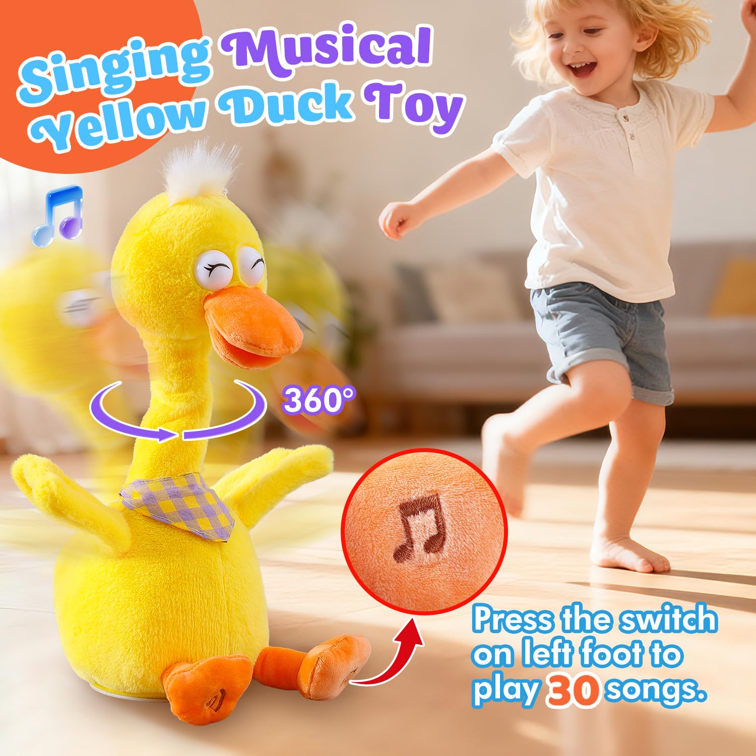 Marsjoy Talking Duck record function lets you save a message for loved ones.