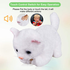 Marsjoy plush cat as a baby-friendly playmate for sensory engagement