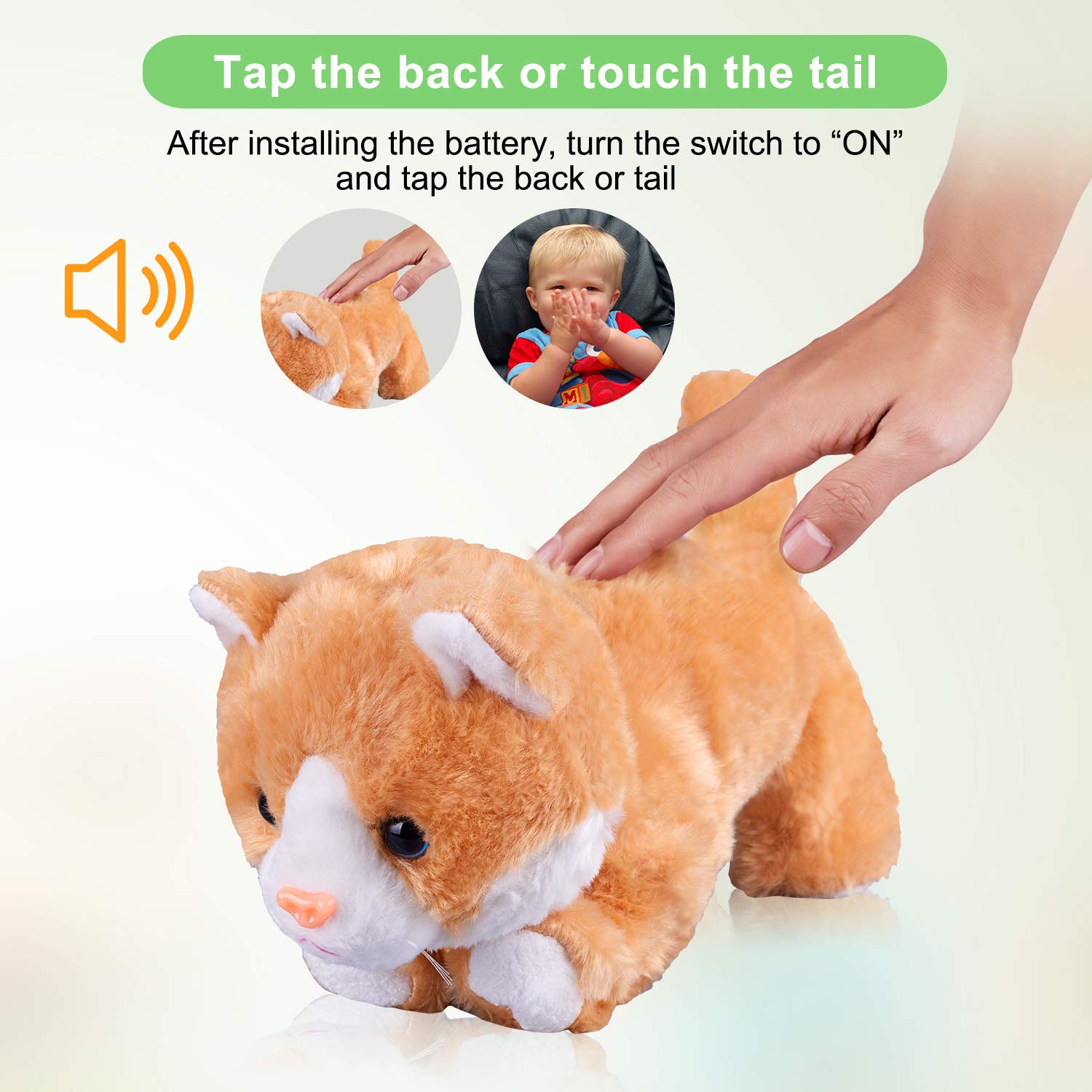 Marsjoy Yellow Robot Cat eight movements demo, showcasing versatile pretend play.