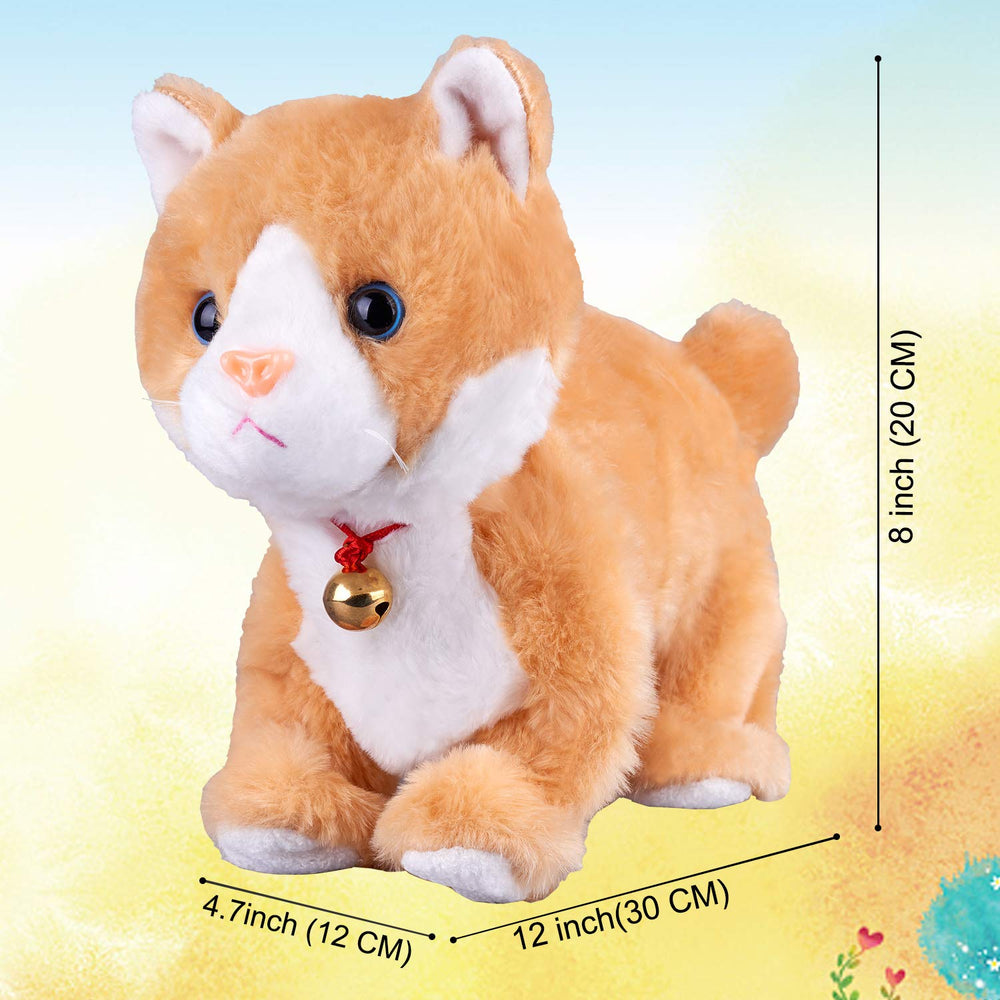 Marsjoy Yellow Robot Cat baby playtime, promotes tactile interaction and attention.
