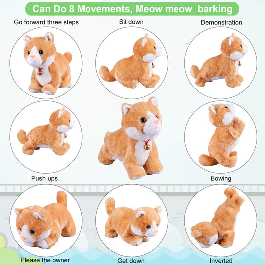 Marsjoy Yellow Robot Cat tail-touch control, enabling responsive tricks and bonding play.