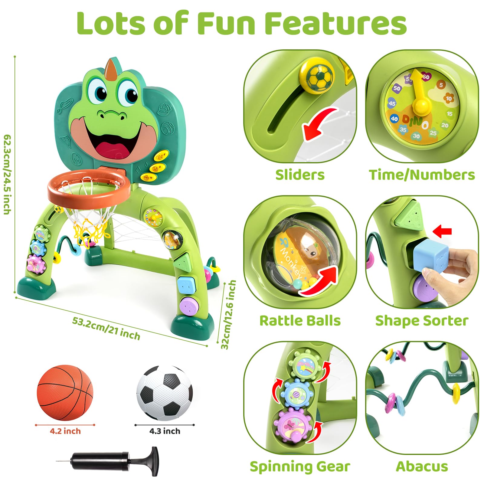 Marstone toddler soccer goal for kicking and aiming practice.