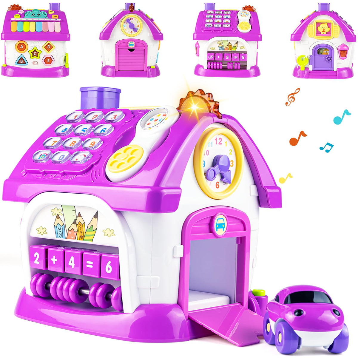 Marstone 8-in-1 learning house piano: encourages musical play and color recognition.