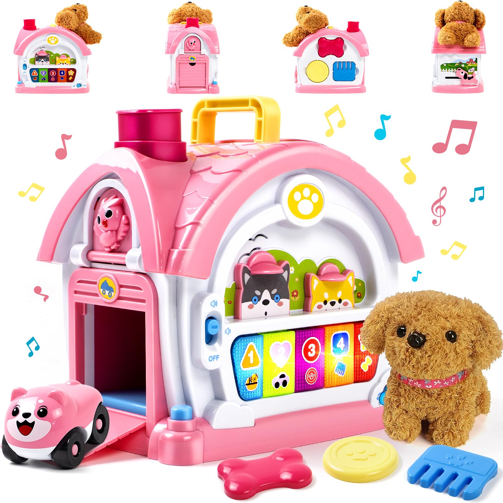 Marstone press-button chimney toy engages early language prompts