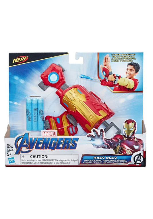 Marvel Avengers Iron Man blast repulsor gauntlet for imaginative role play and action.