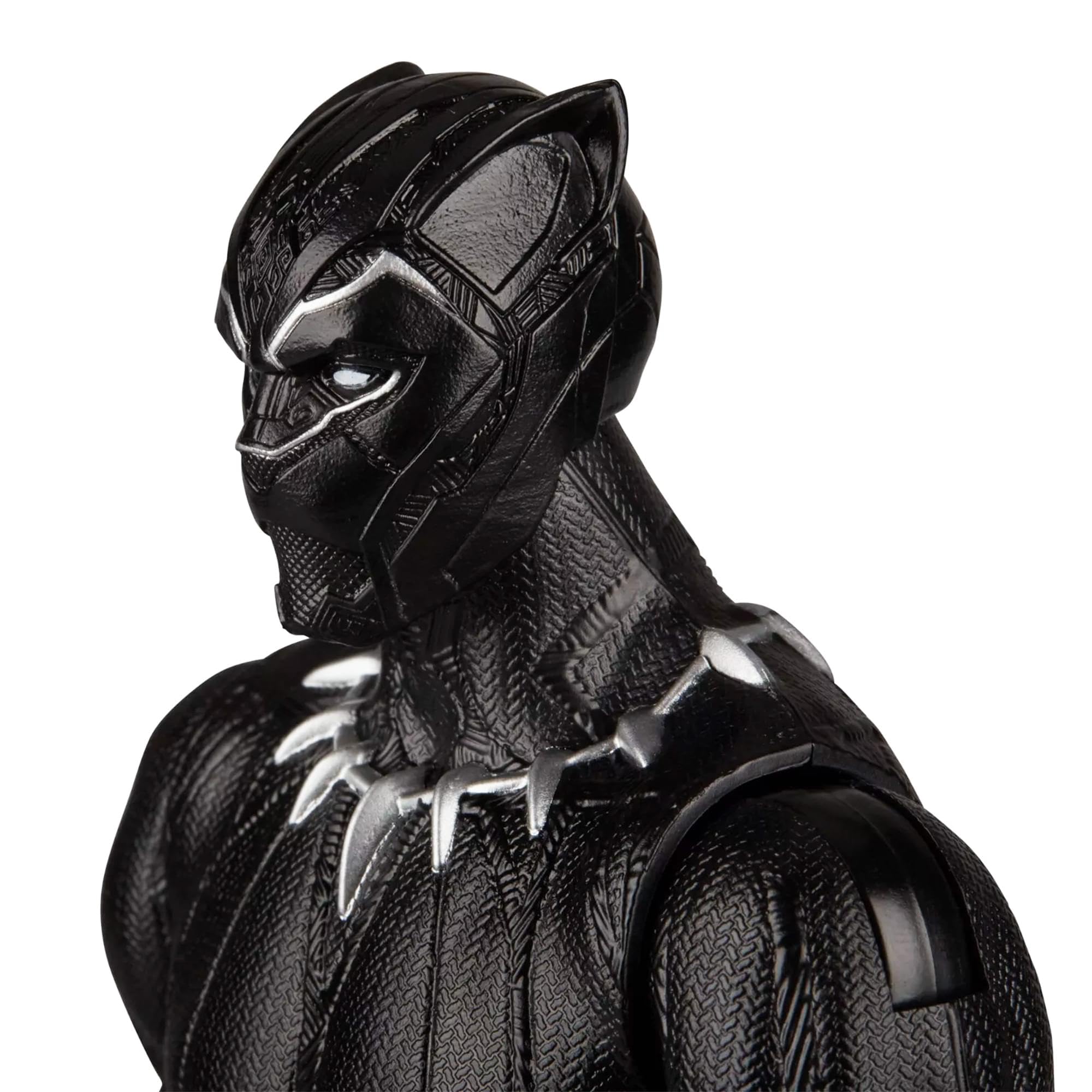 Marvel Black Panther Titan Hero 12-inch figure for ages 4 and up, ready for adventures.