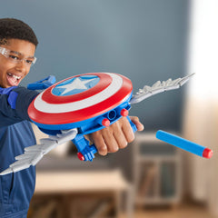 Marvel Captain America Skyshot Blaster adjustable wrist strap for comfortable wear.