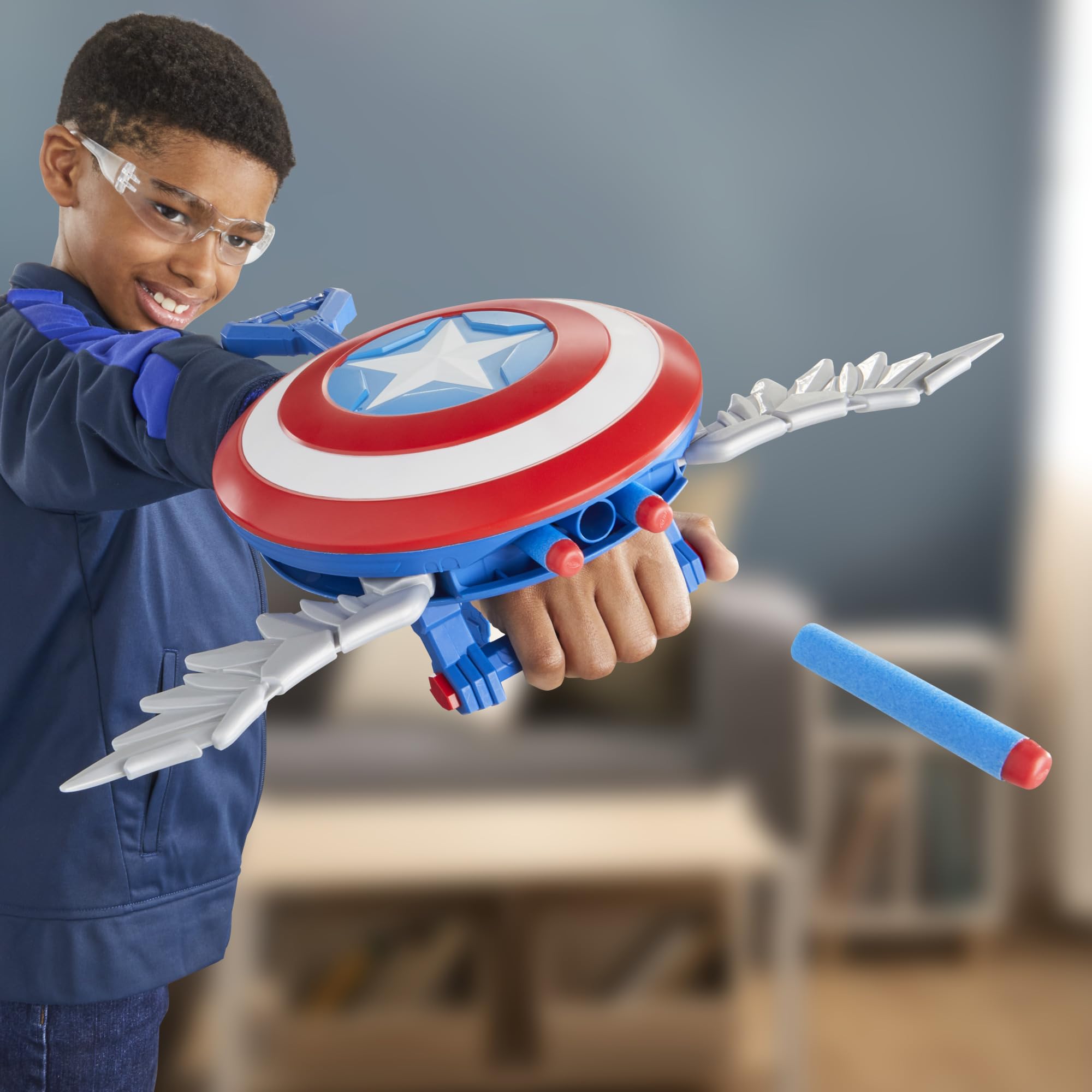 Three Nerf darts included, ready for launch with the Skyshot Blaster.